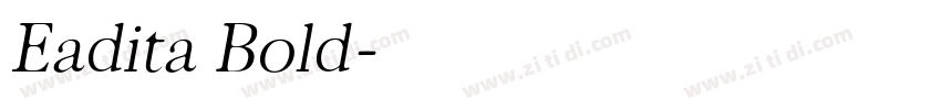 Eadita Bold字体转换
